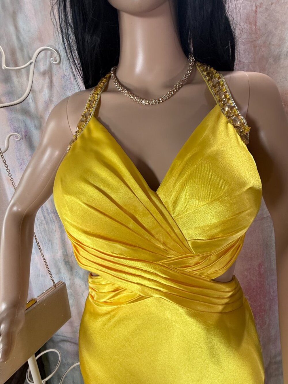 📌Xscape Dramatic Open-Back Design Chiffon Back Cascade Formal - Prom Dress - Picture 2 of 16